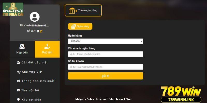 Hướng dẫn các bạn quy trình rút tiền về tài khoản cá nhân